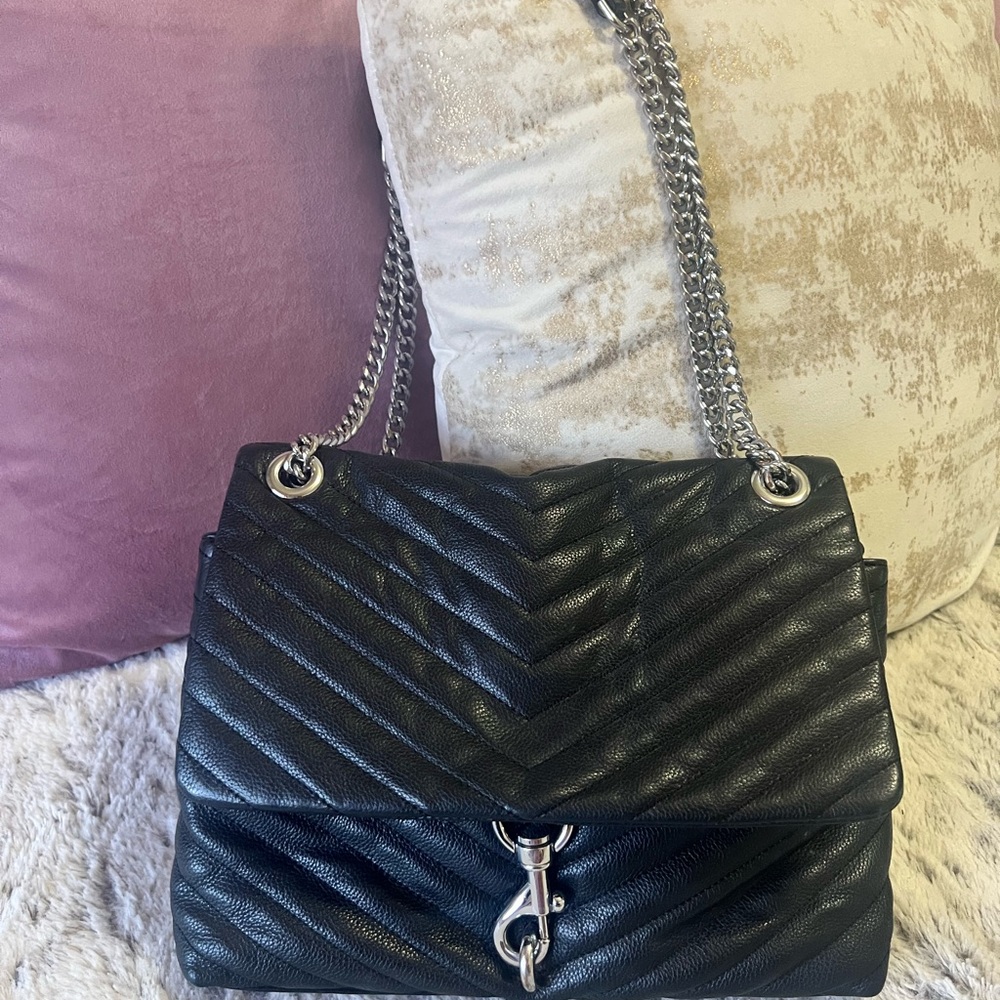 Rebecca Minkoff Black Quilted Leather Shoulder Bag